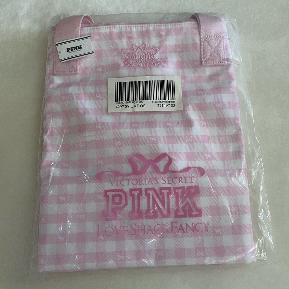 Pink x LoveShackFancy Gingham Tote Bag - Picture 5 of 5